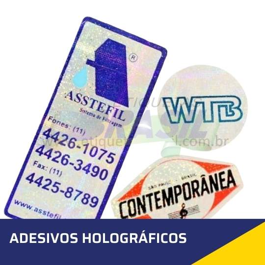 adesivo com holografia