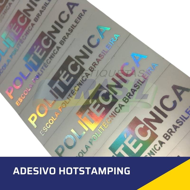 hotstamping holografico adesivo